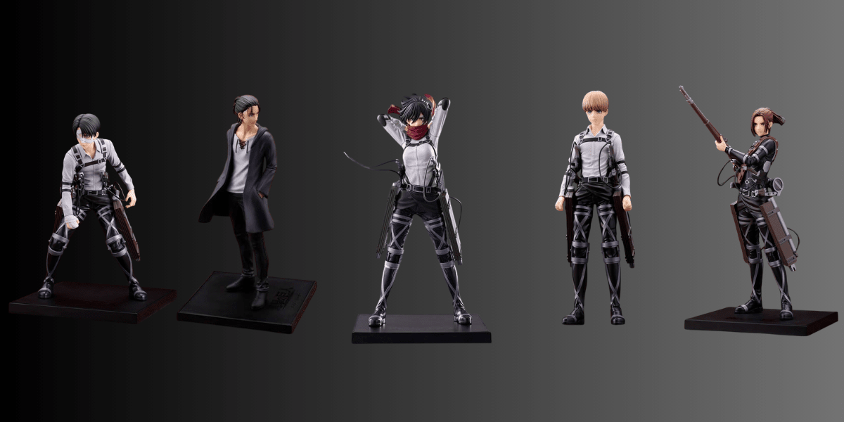 Attack on Titan Oshi Works – Eren, Mikasa, Levi, Armin i Sasha w nowej serii figurek Kotobukiya - Senpai Store