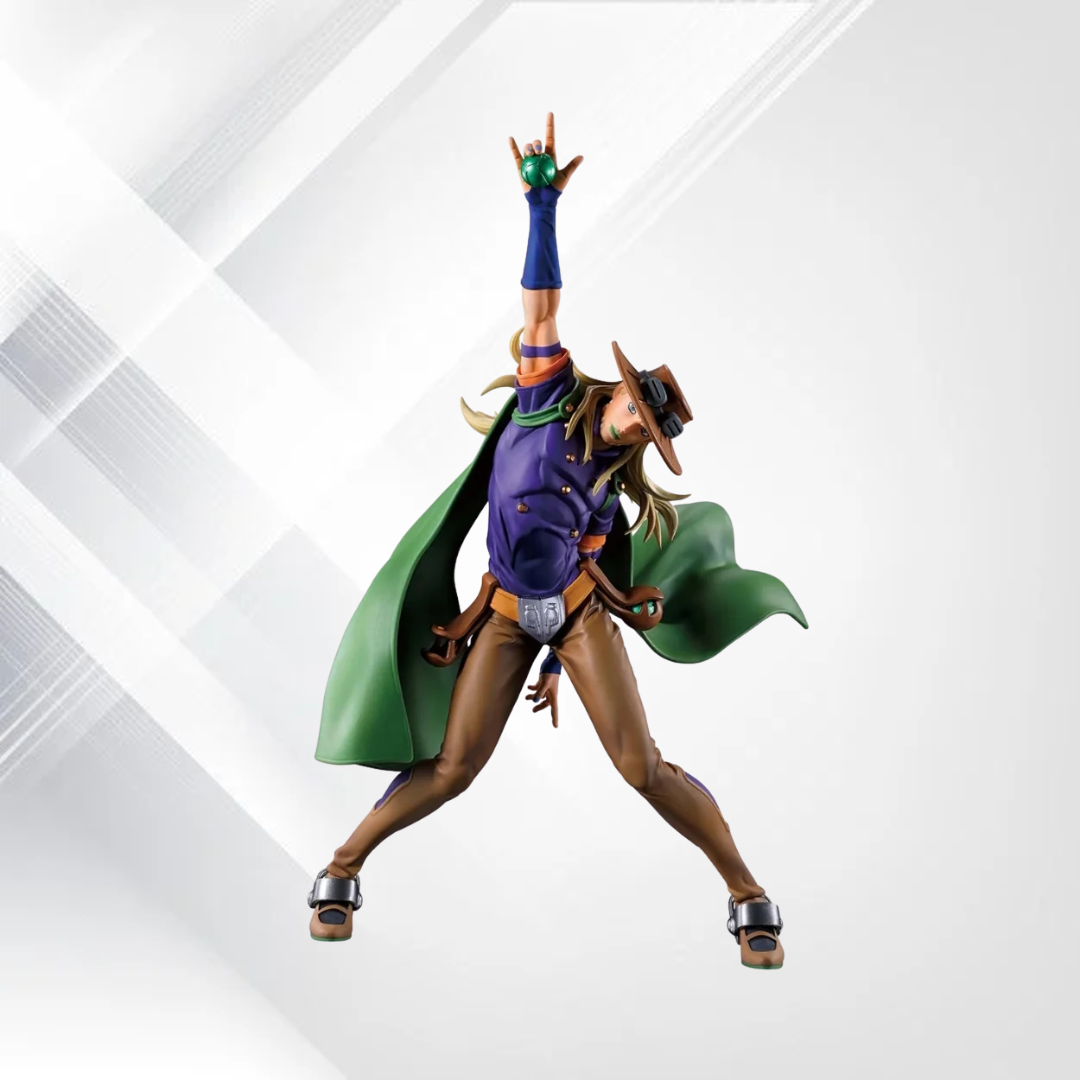 Figurka Gyro Zeppeli Mometria 20 cm – JoJo's Bizarre Adventure Steel Ball Run, Banpresto – cała postać od przodu