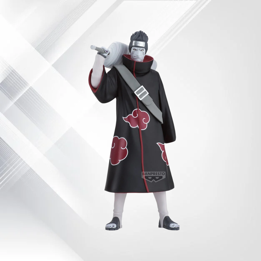 Figurka Kisame Hoshigaki Noir Edge Collection 24 cm – Naruto Shippuden, Banpresto – Samehada na ramieniu, widok z przodu
