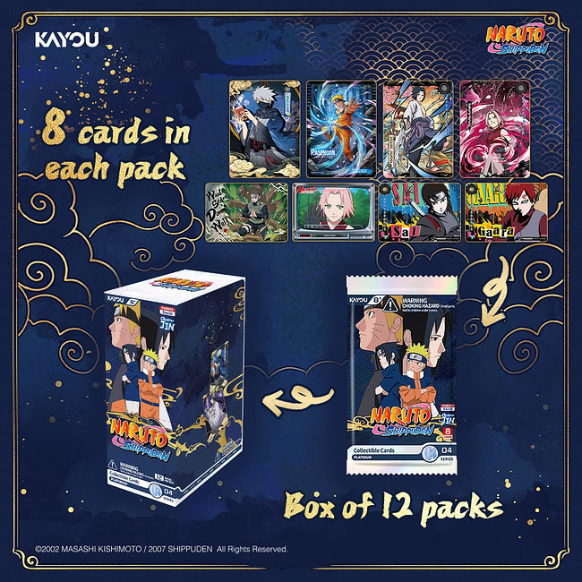 Naruto Smriti Chapter Jin – booster box i przykładowe karty z boosterów