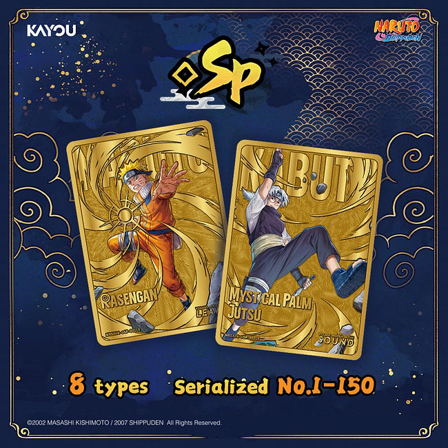 Naruto Smriti Chapter Jin – złote karty ◇SP Naruto i Kabuto, numerowane 1–150