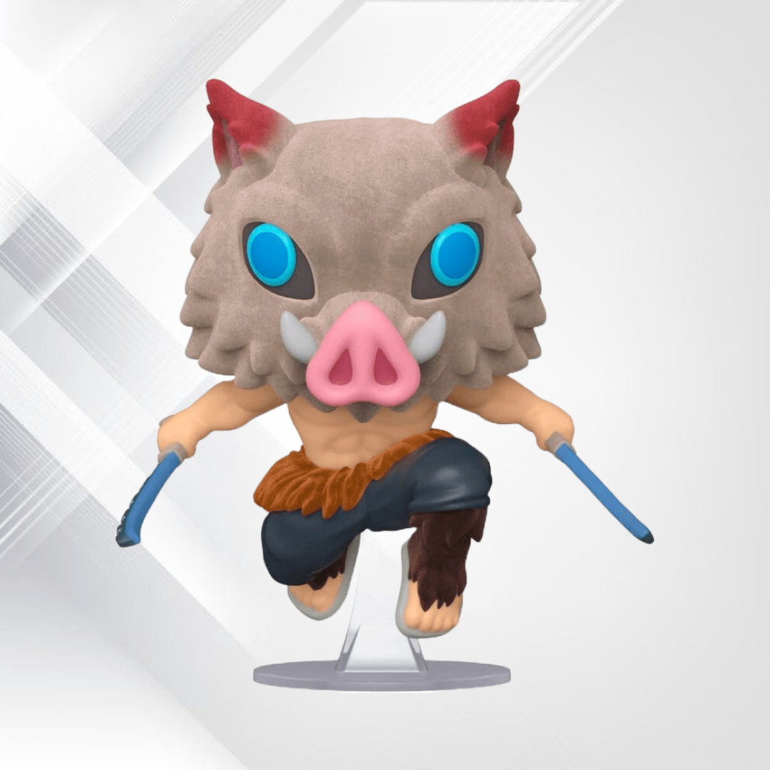 POP Figure Demon Slayer – Inosuke Hashibira Exclusive 875 (Flocked, Special Edition) - Senpai Store