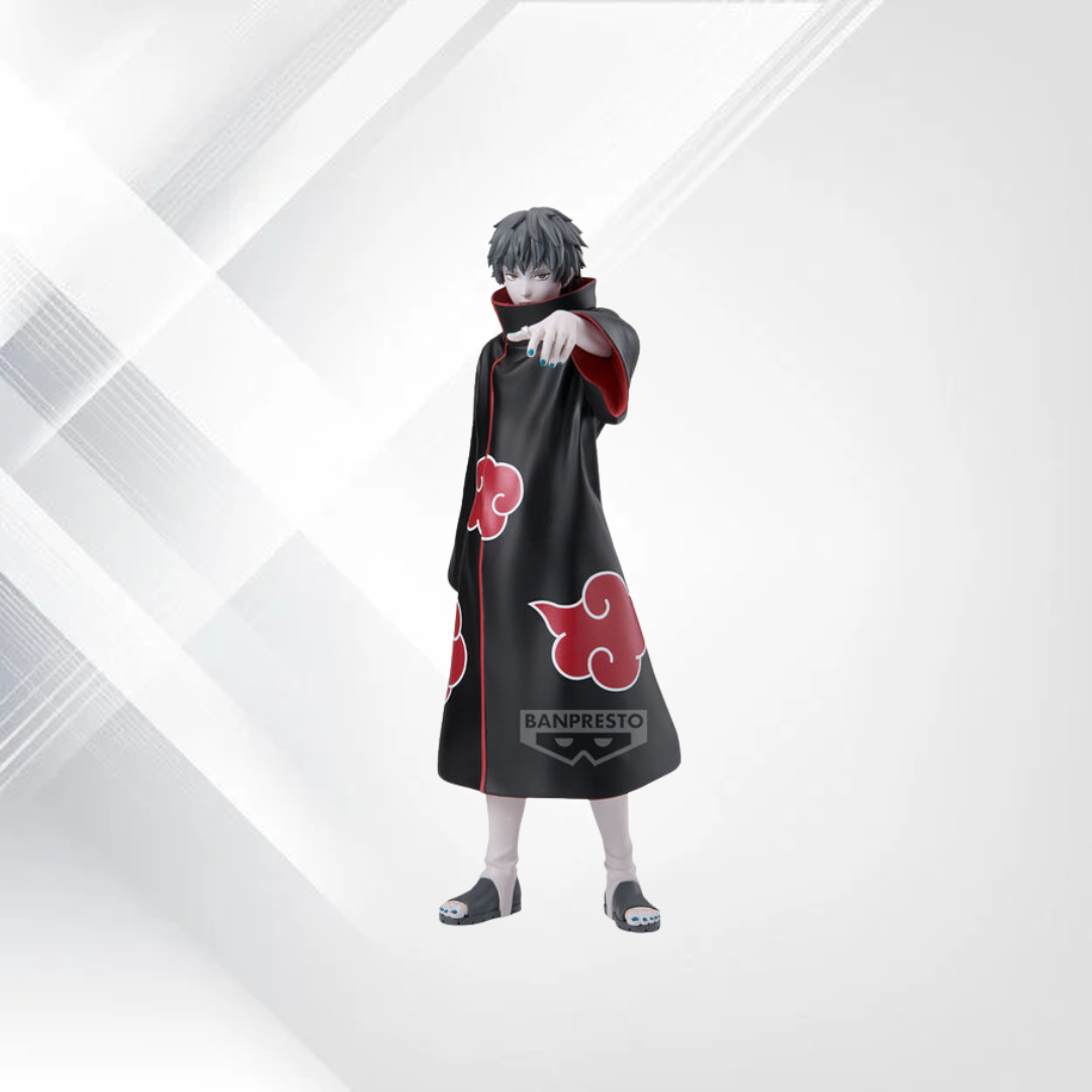 Figurka Sasori Noir Edge Collection 22 cm – Naruto Shippuden, Banpresto – płaszcz Akatsuki, widok z przodu